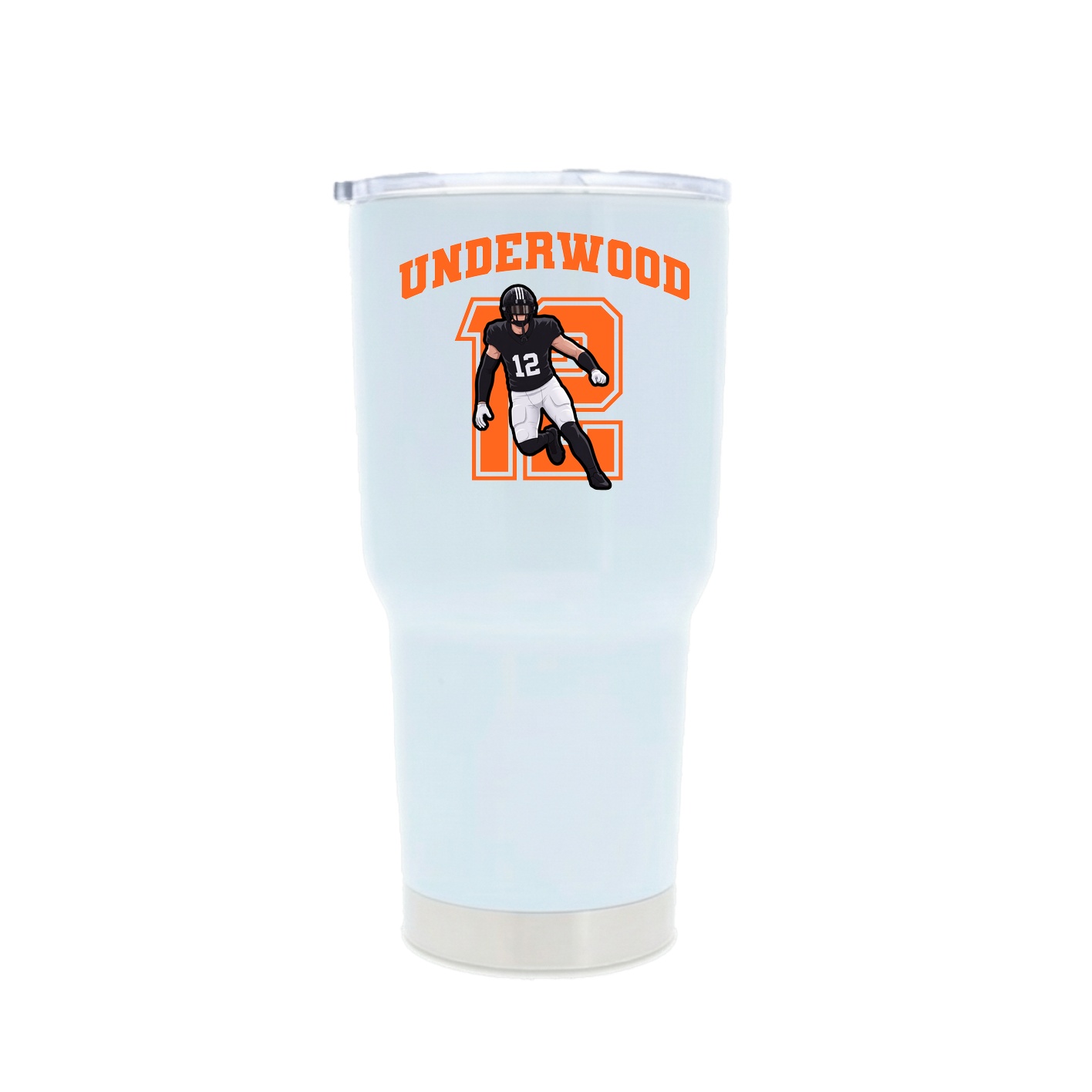 30oz Stainless Steel Tumbler — Number in White