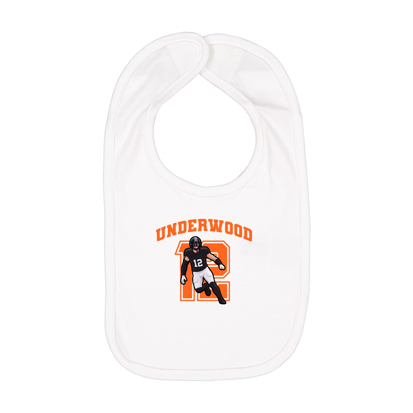 Infant Bib — Number in White