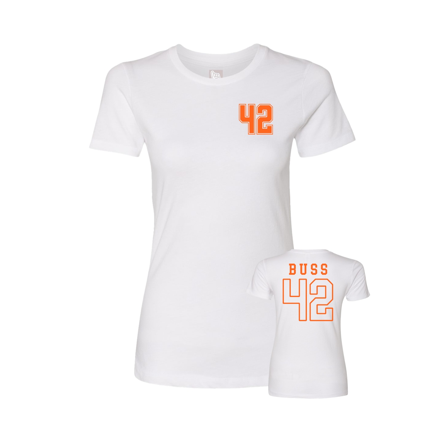 Fitted Women's Tee — Chest Back in White