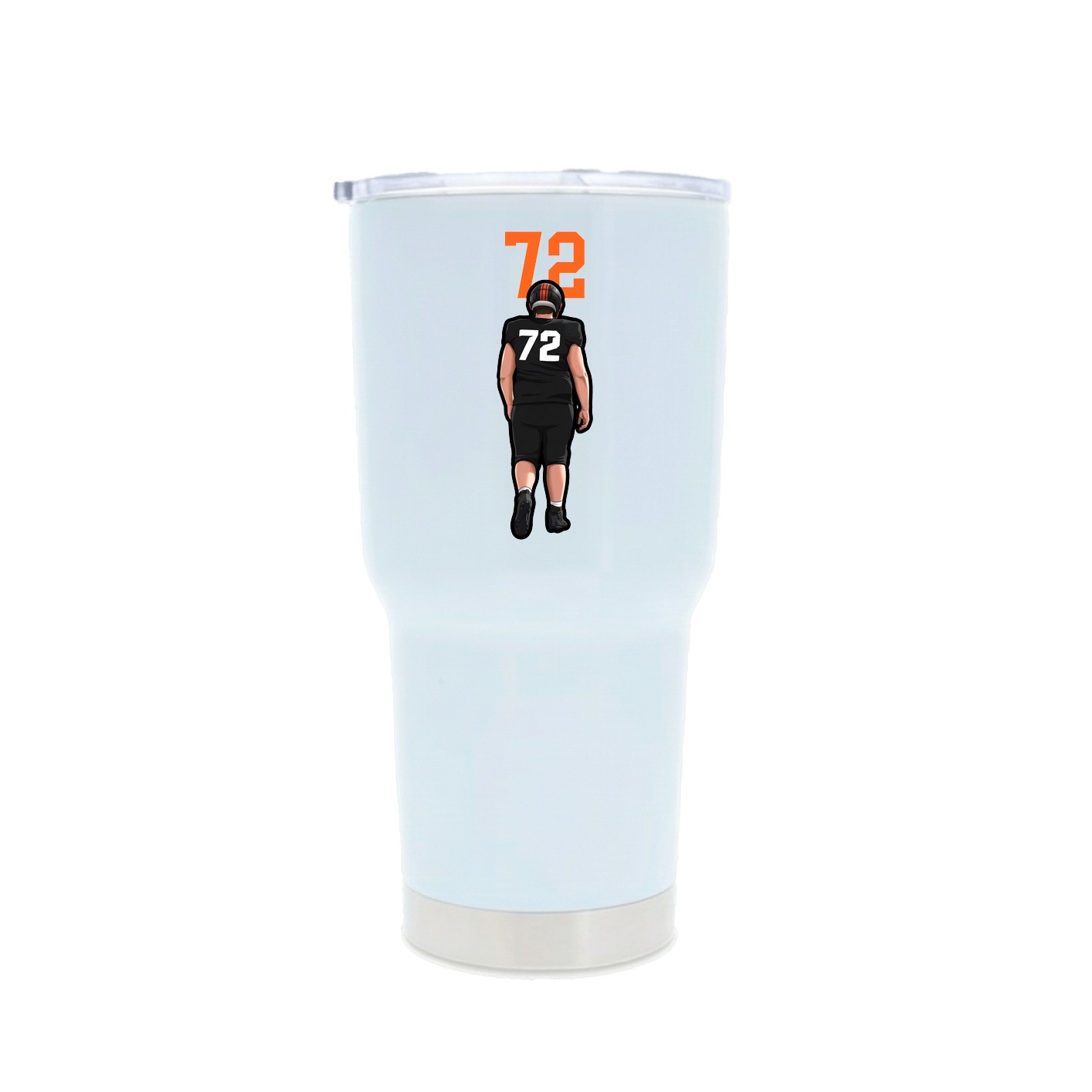 30oz Stainless Steel Tumbler — Number Top in White