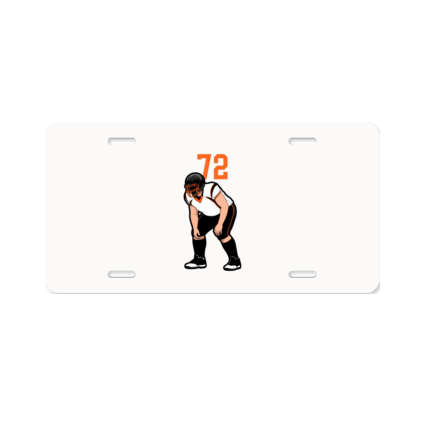 License Plate — Number Top in Classic