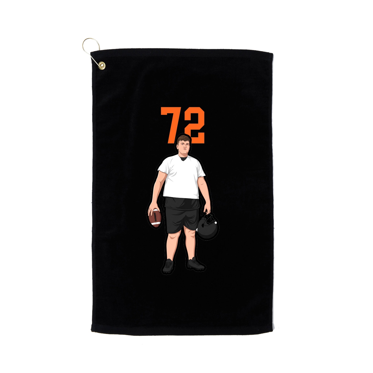 Golf Towel — Number Top in Black