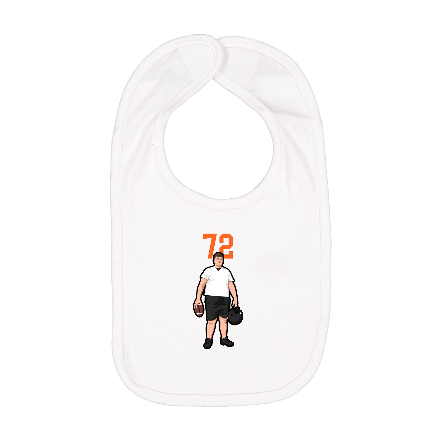 Infant Bib — Number Top in White