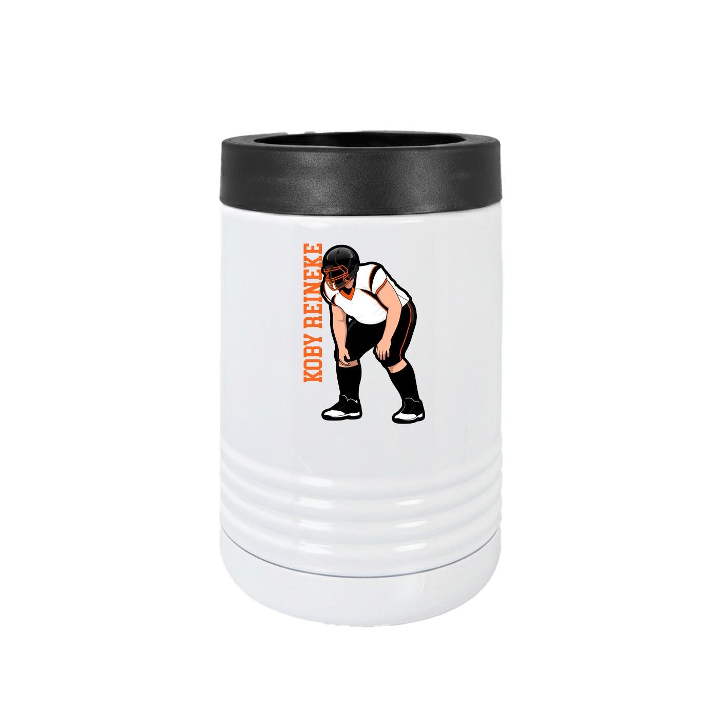 Beverage Holder — Name Vertical in White