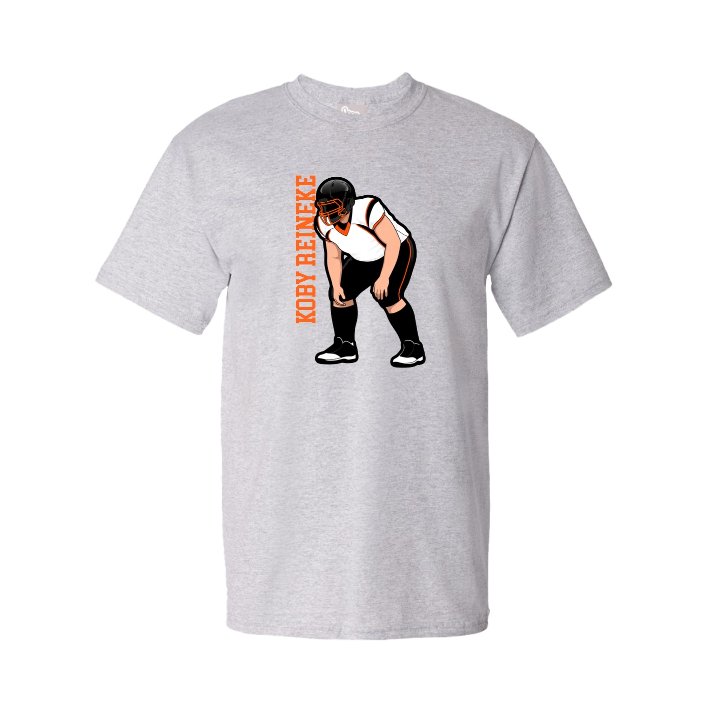 Tee — Name Vertical in Grey