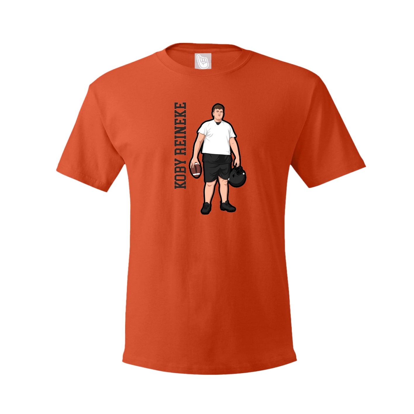 Youth Tee — Name Vertical in Orange