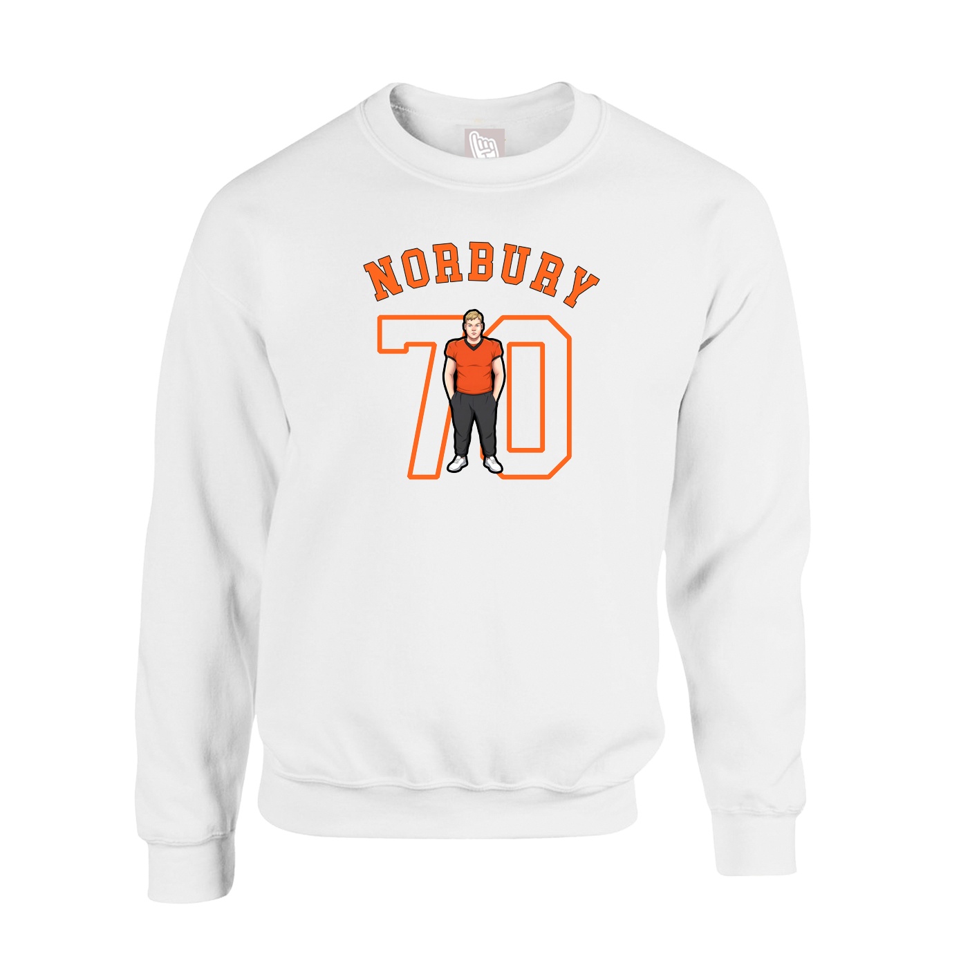 Fleece Crew — Shirsey Arch in White
