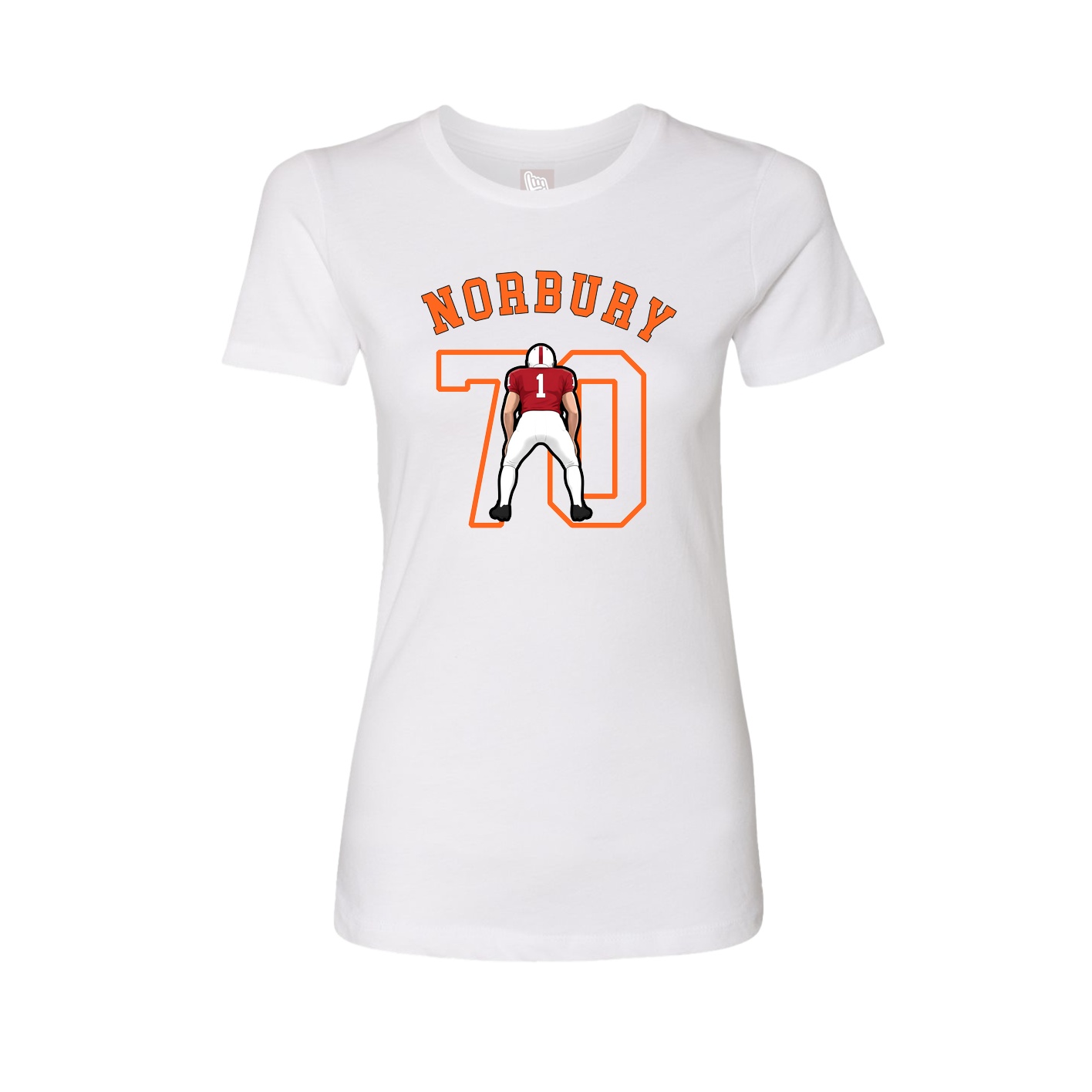 Fitted Women's Tee — Shirsey Arch in White