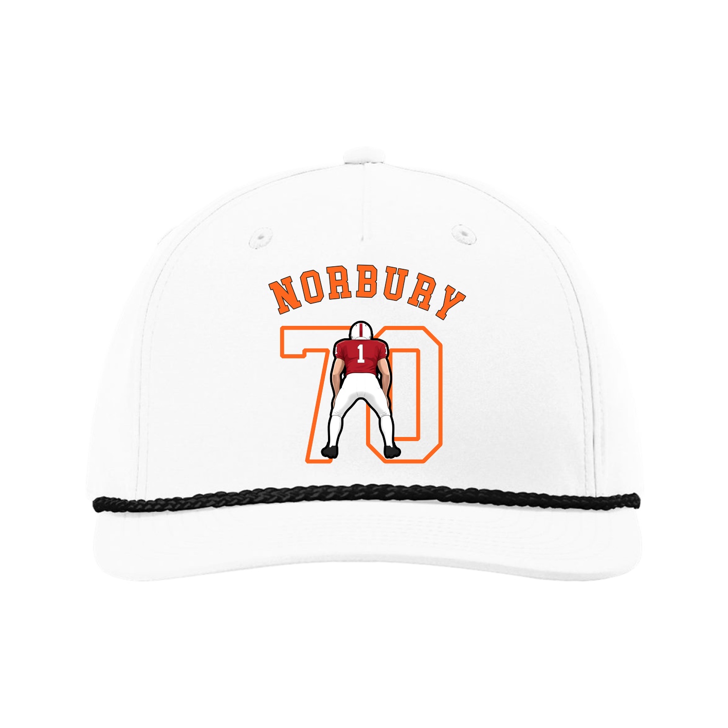 Five-Panel Classic Rope Cap — Shirsey Arch in White