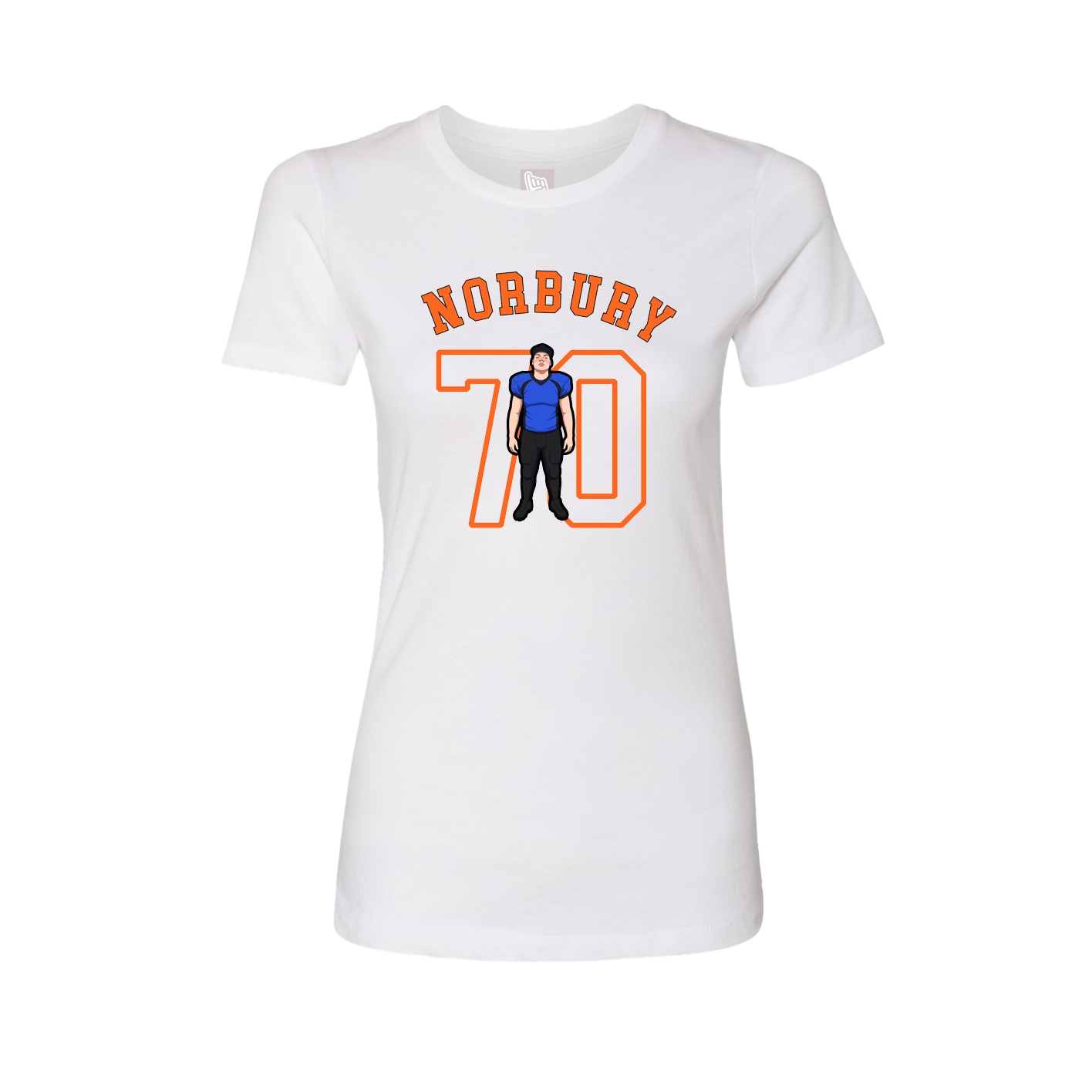 Fitted Women's Tee — Shirsey Arch in White