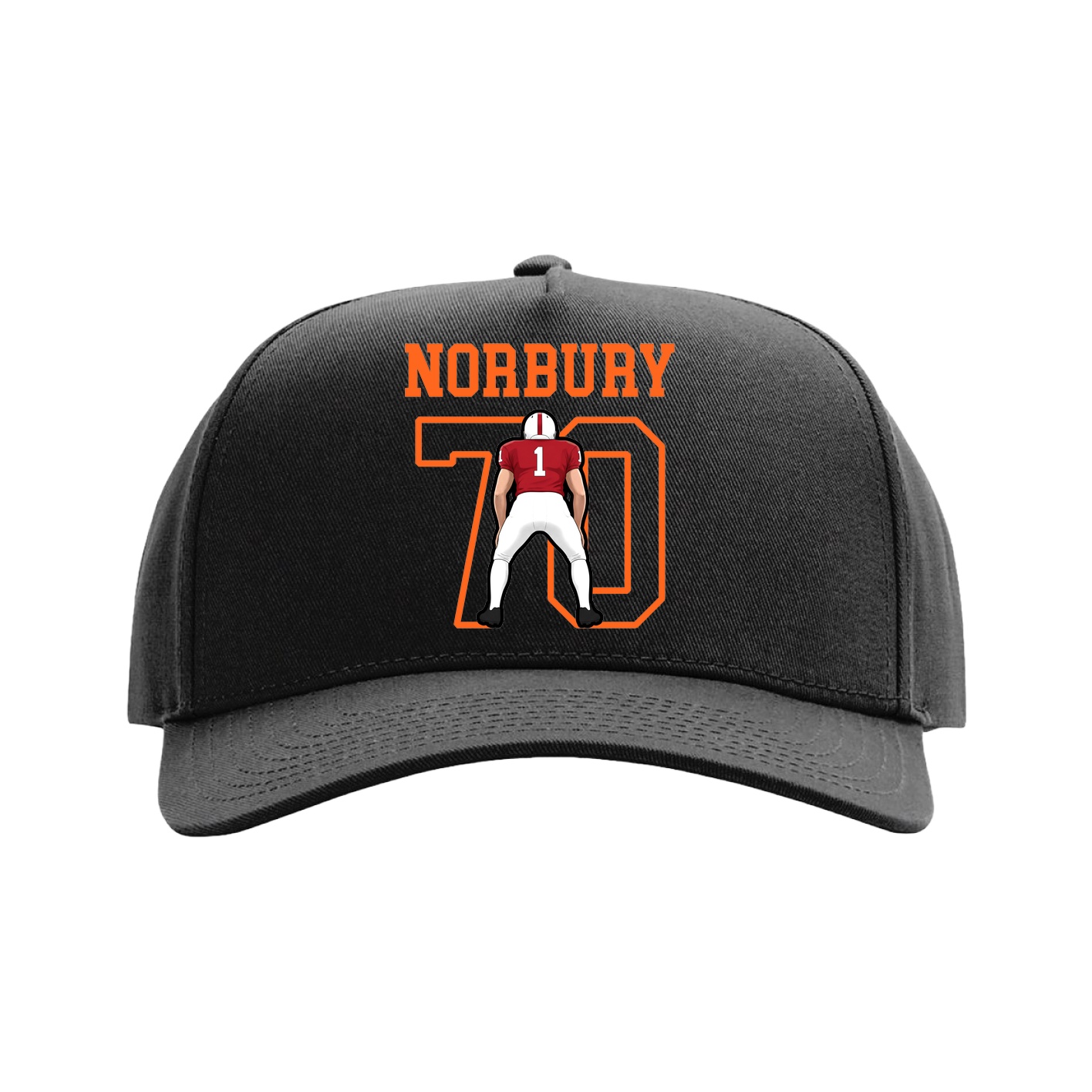 Full Fabric Five-Panel Champ Cap — Shirsey in Black