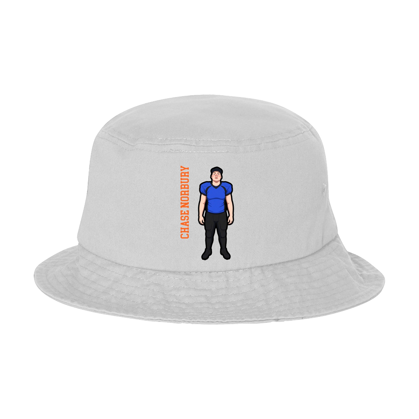 Bucket Cap — Name Vertical in White