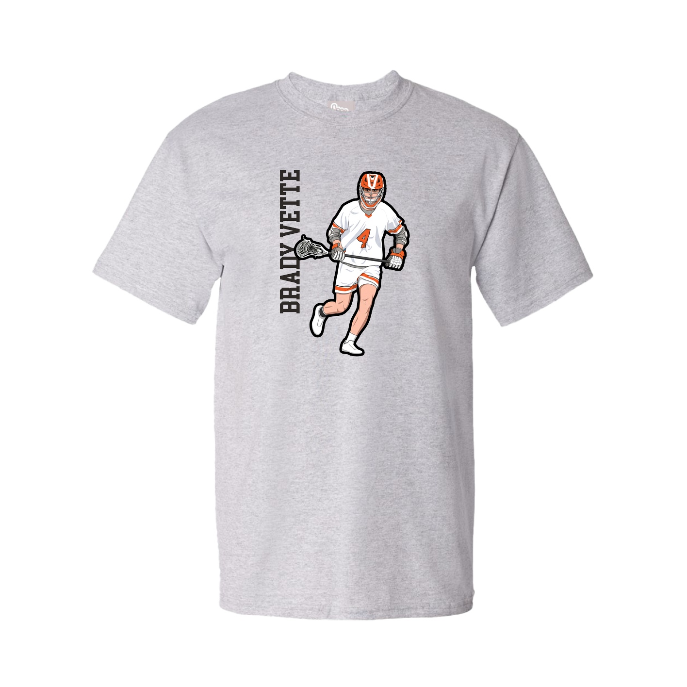 Tee — Name Vertical in Grey