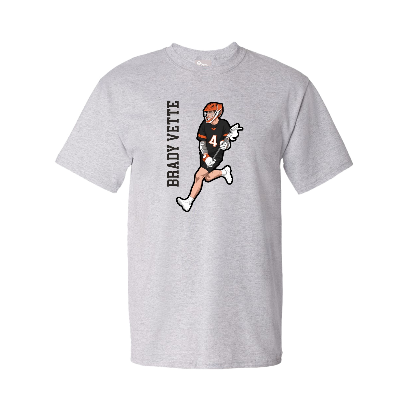 Tee — Name Vertical in Grey