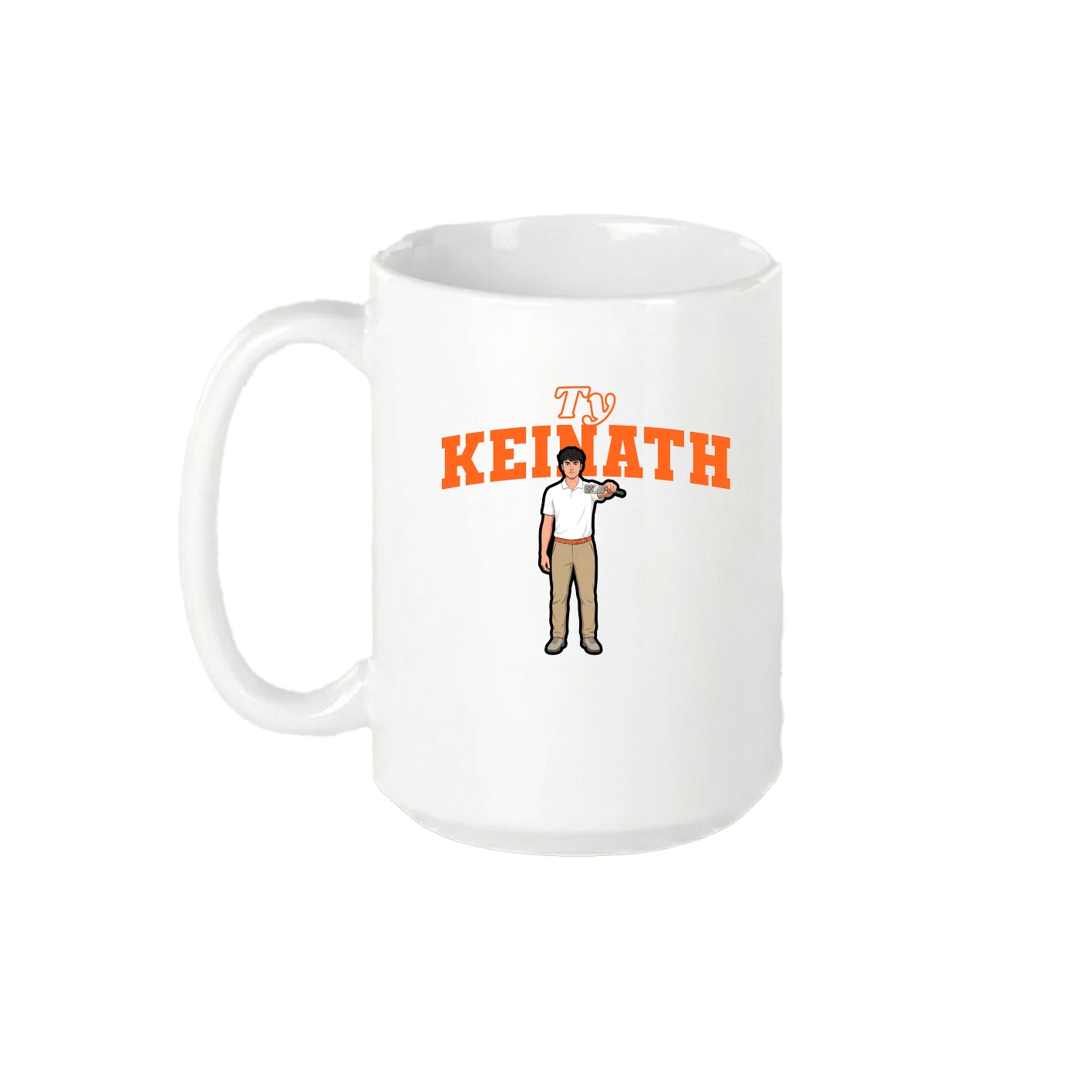 15oz Coffee Mug — Name Arch in White