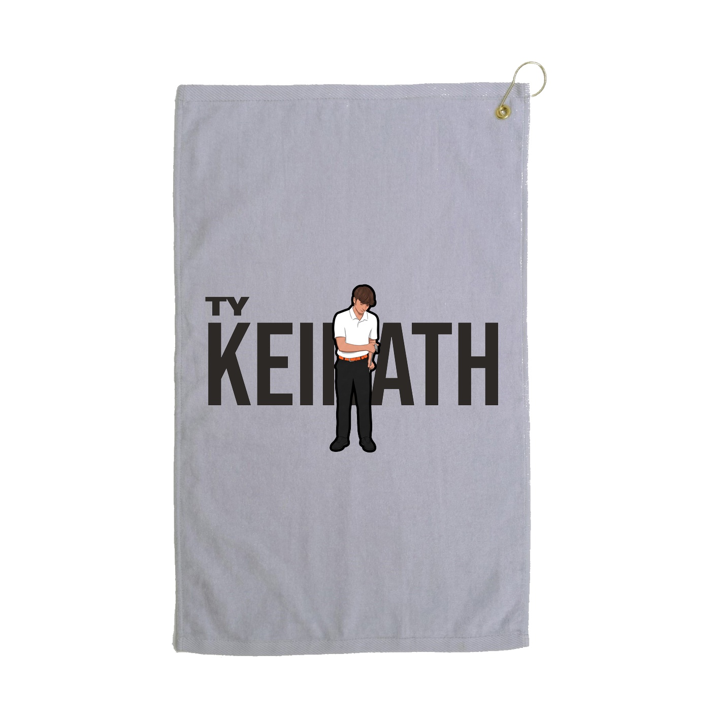 Golf Towel — Player Name in Grey