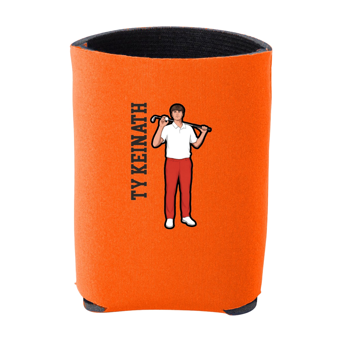 Can Holder — Name Vertical in Orange
