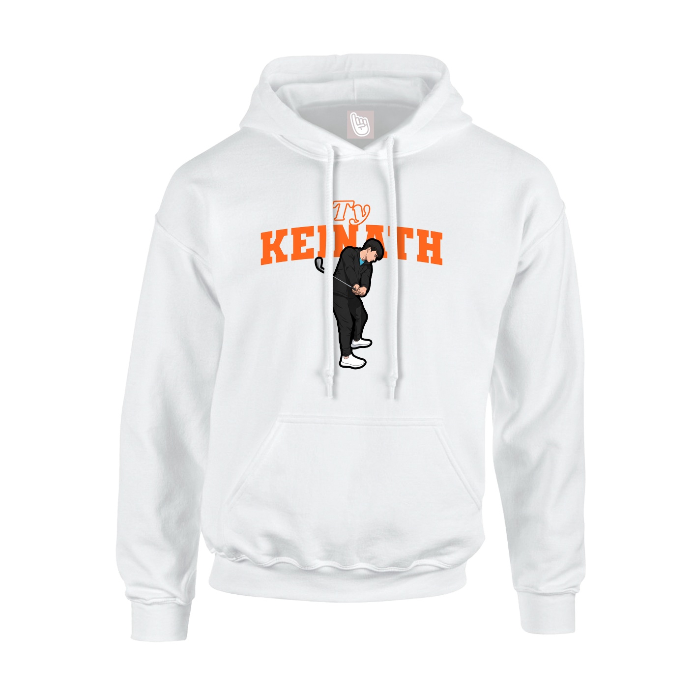 Hoodie — Name Arch in White