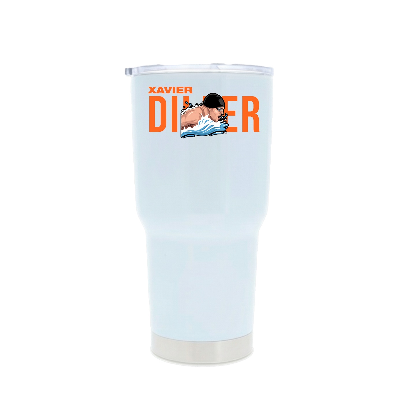 30oz Stainless Steel Tumbler — Player Name in White