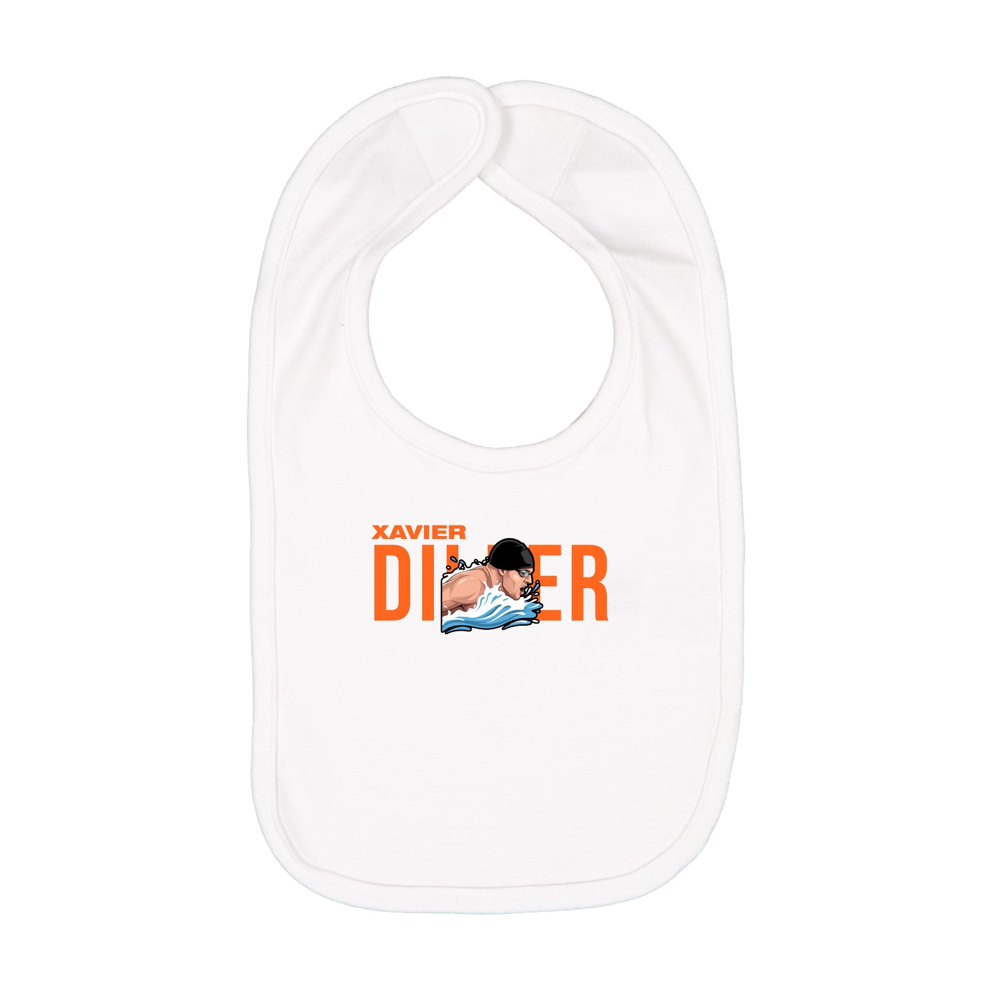 Infant Bib — Player Name in White