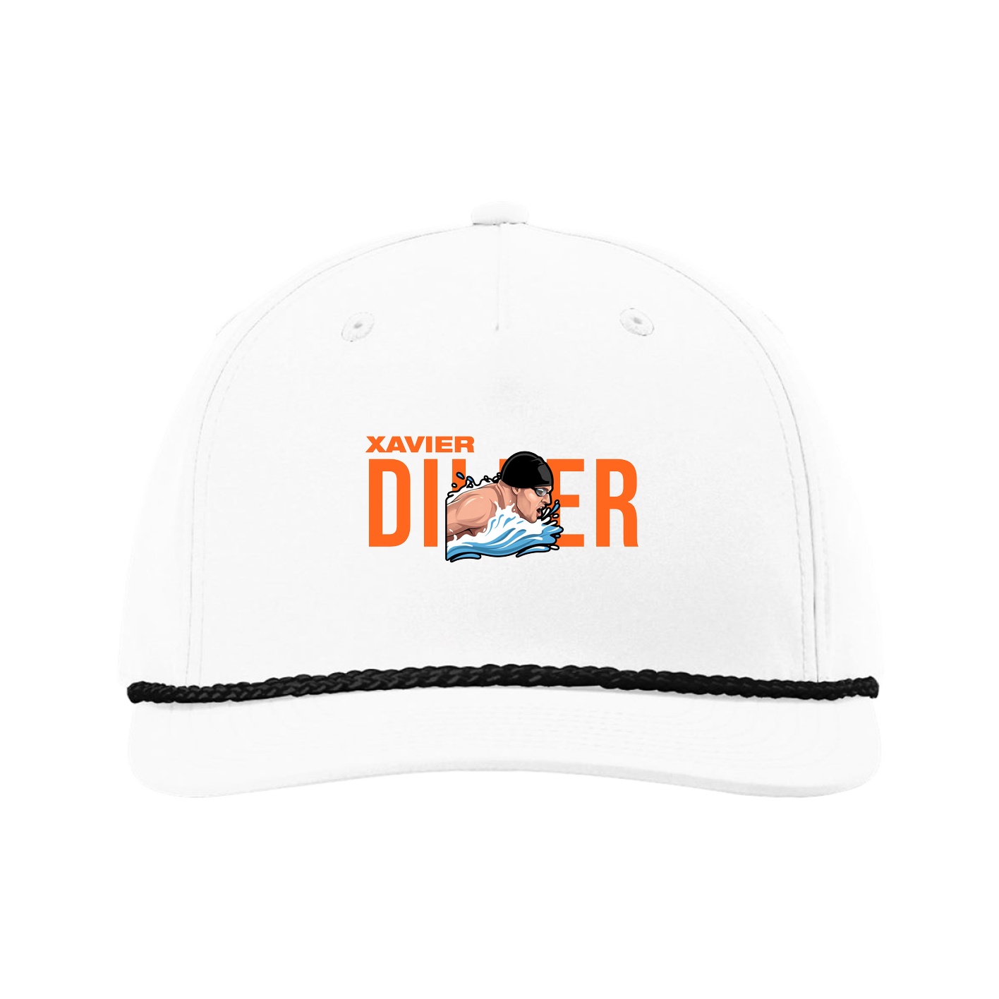 Five-Panel Classic Rope Cap — Player Name in White