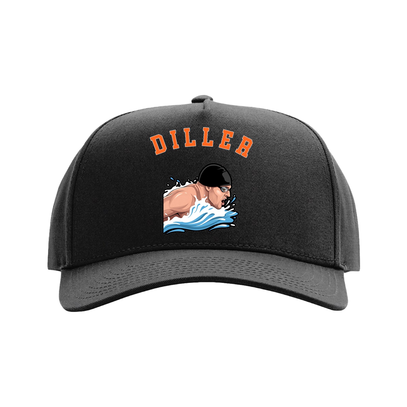 Full Fabric Five-Panel Champ Cap — Shirsey Arch in Black