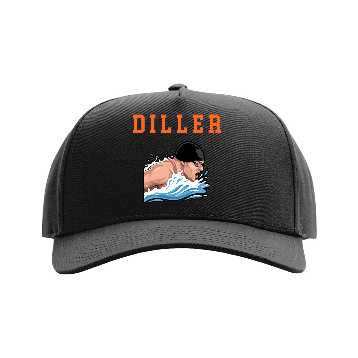 Full Fabric Five-Panel Champ Cap — Shirsey in Black