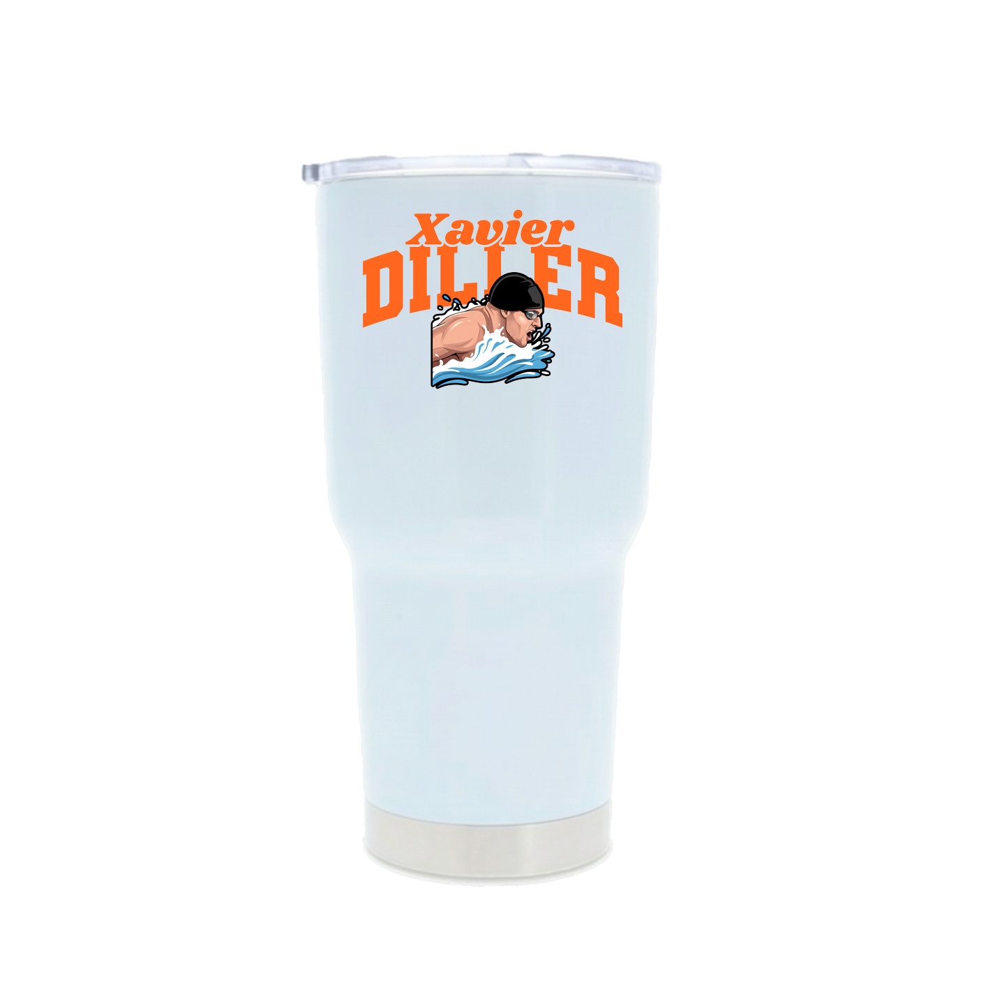 30oz Stainless Steel Tumbler — Signature Arch in White