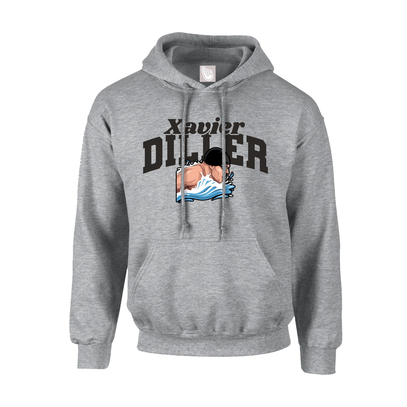 Youth Hoodie — Signature Arch in Grey