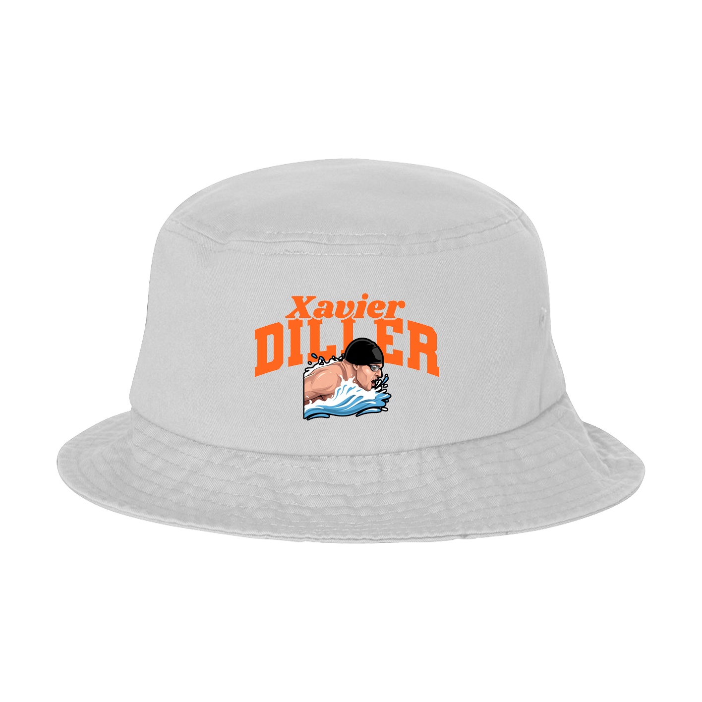 Bucket Cap — Signature Arch in White