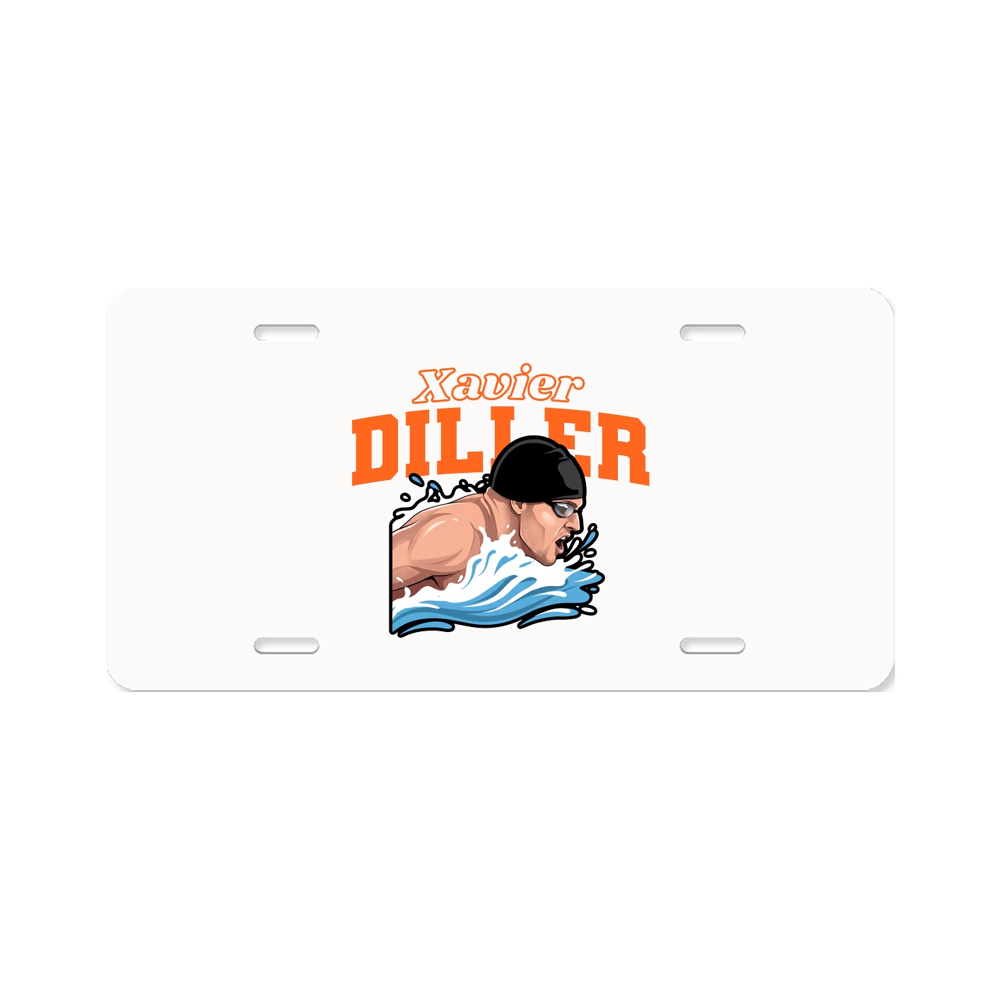 License Plate — Name Arch in Classic