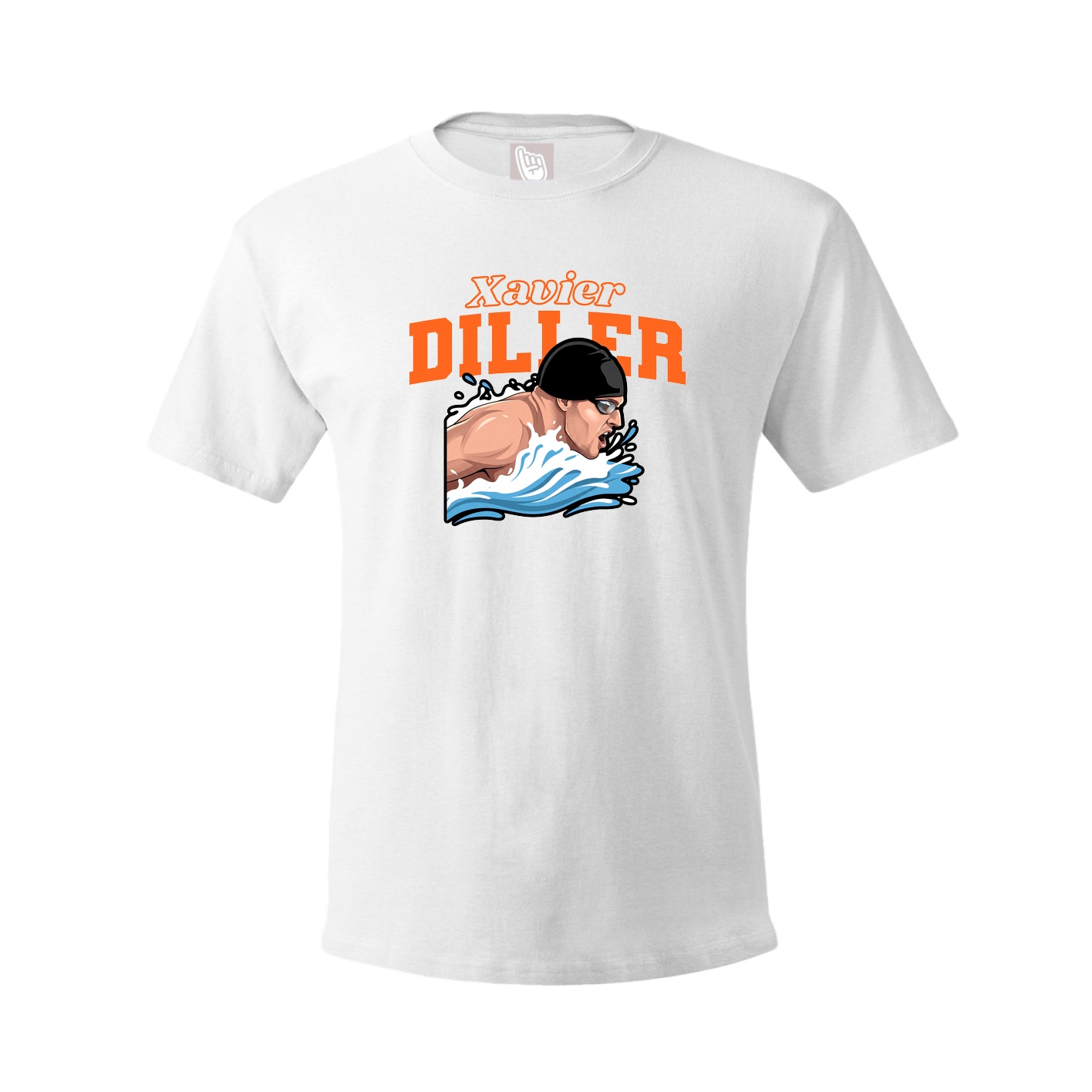 Youth Tee — Name Arch in White