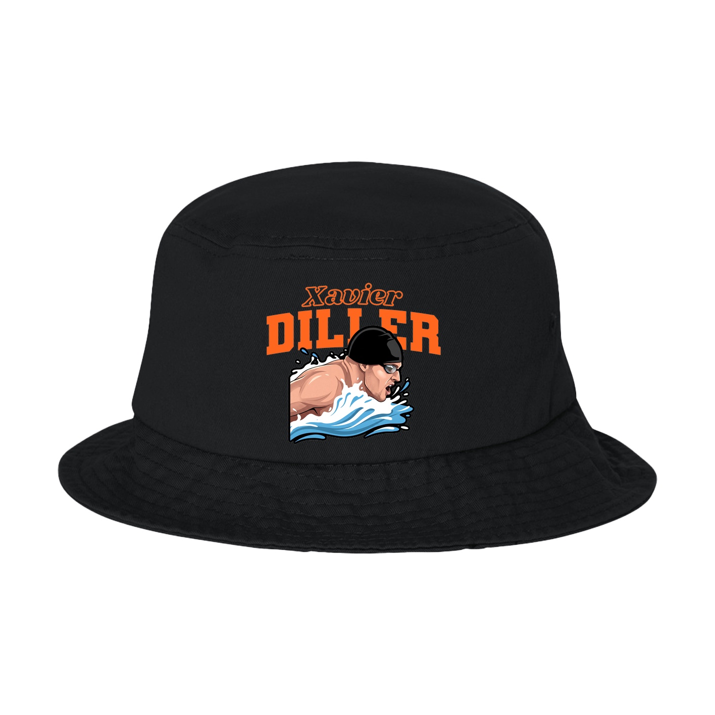 Bucket Cap — Name Arch in Black