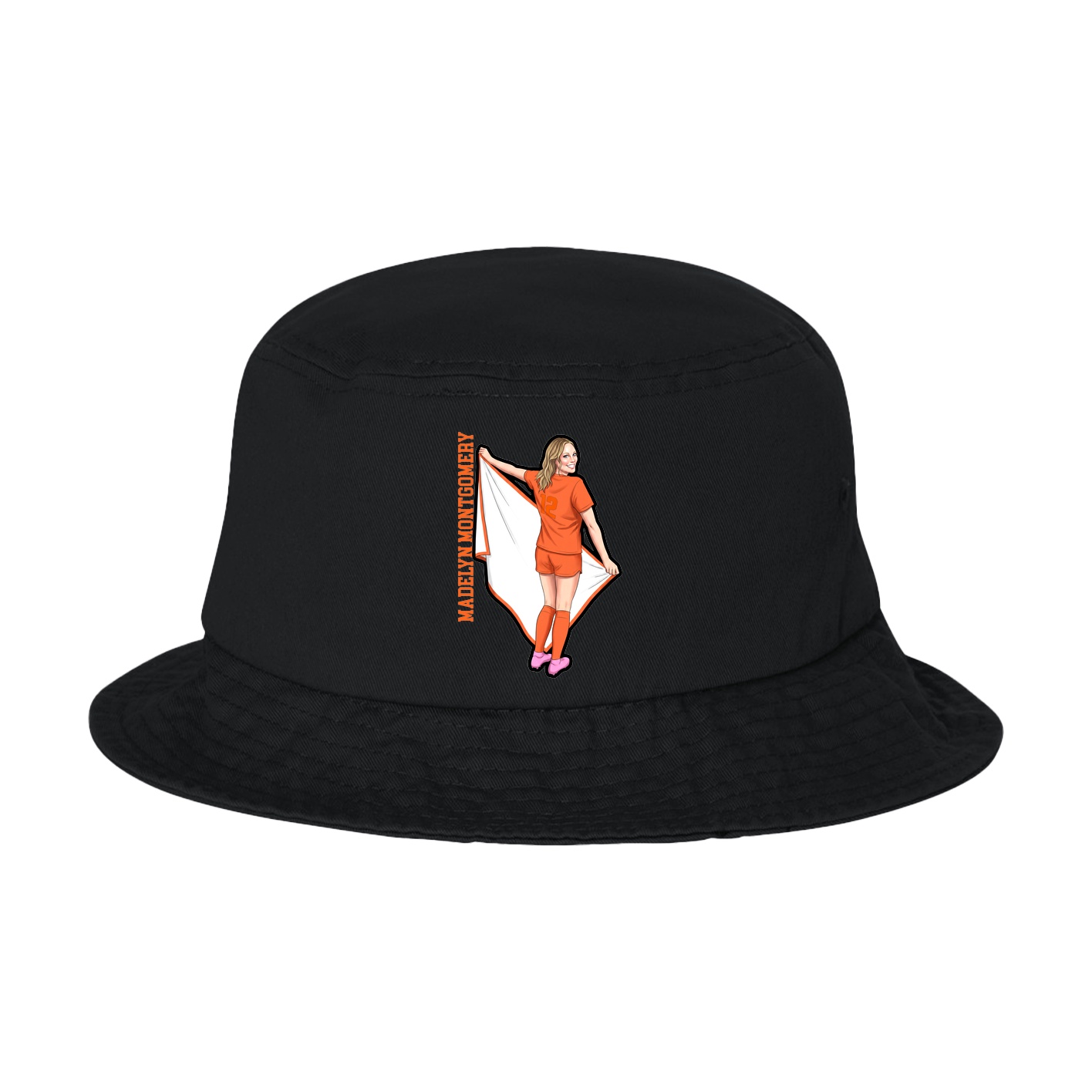 Bucket Cap — Name Vertical in Black