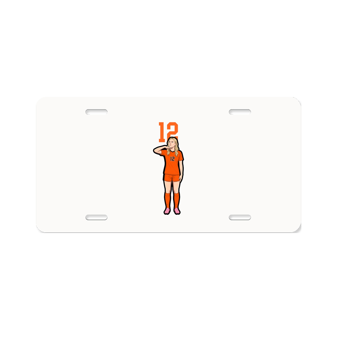 License Plate — Number Top in Classic