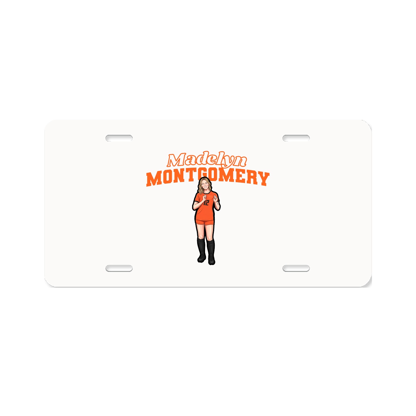 License Plate — Name Arch in Classic