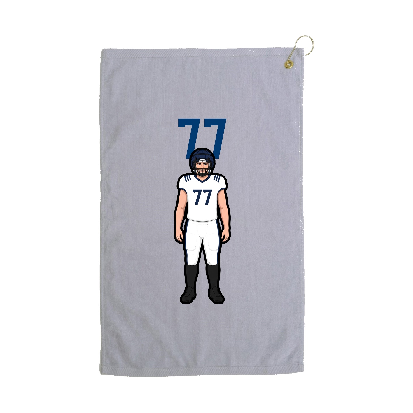 Golf Towel — Number Top in Grey