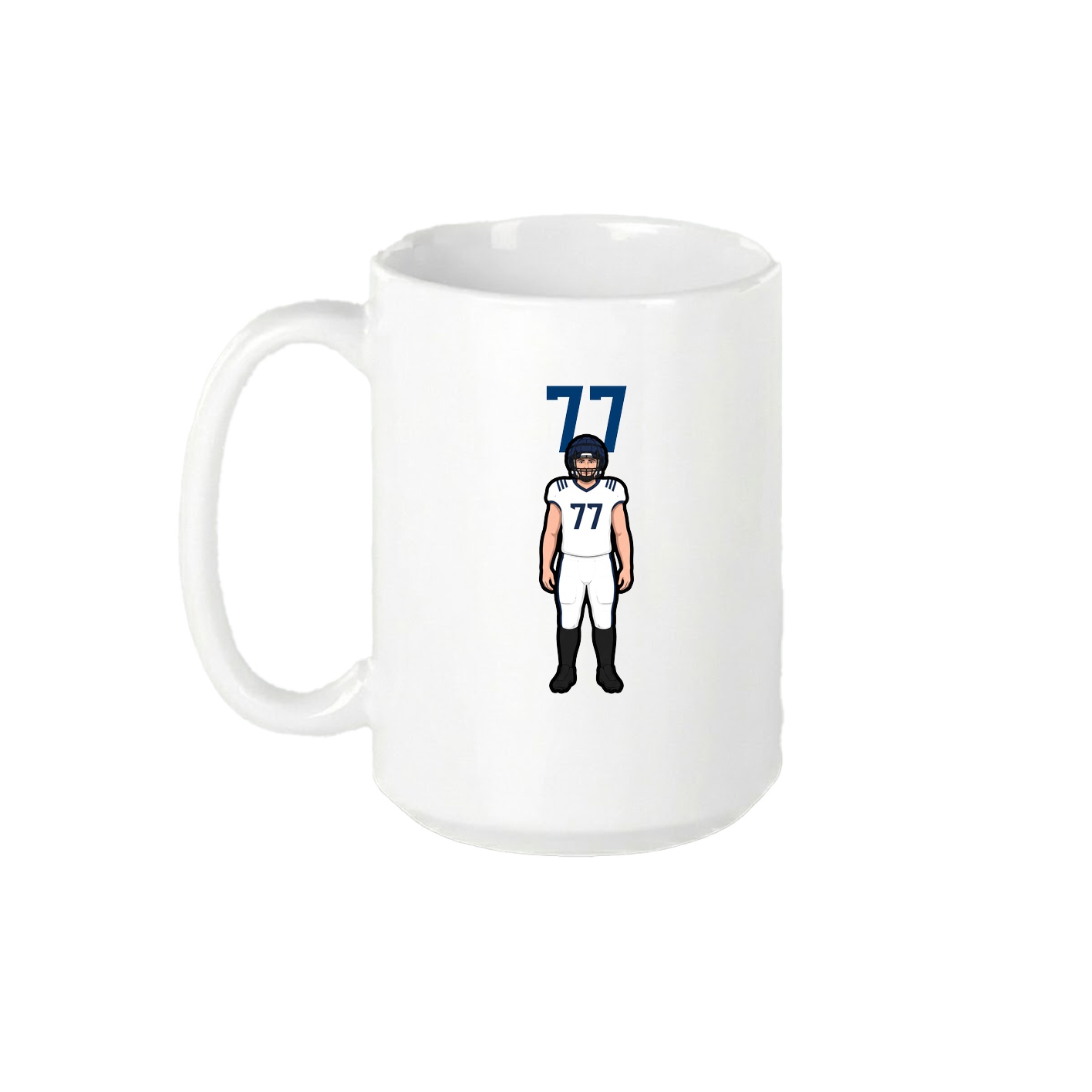15oz Coffee Mug — Number Top in White