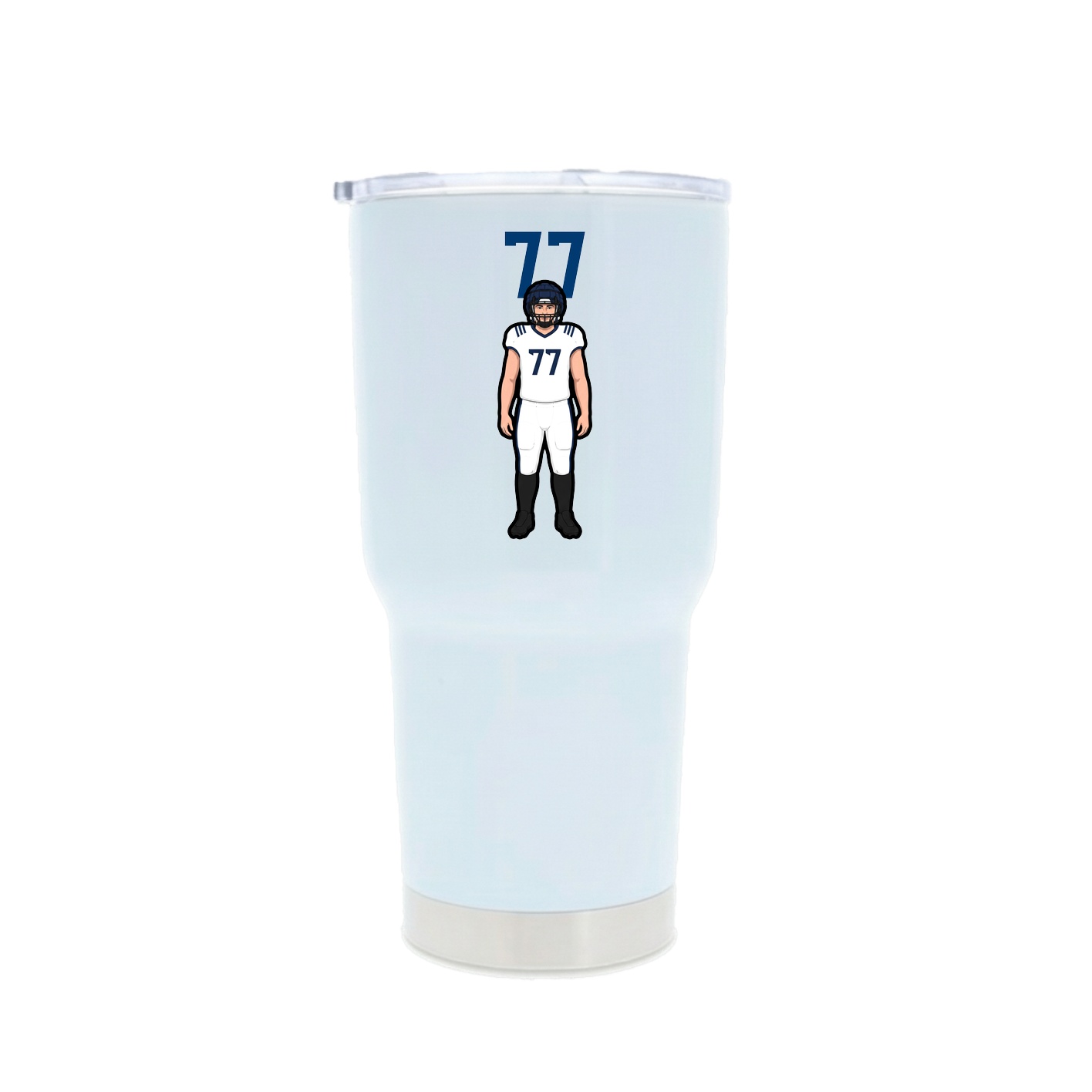 30oz Stainless Steel Tumbler — Number Top in White
