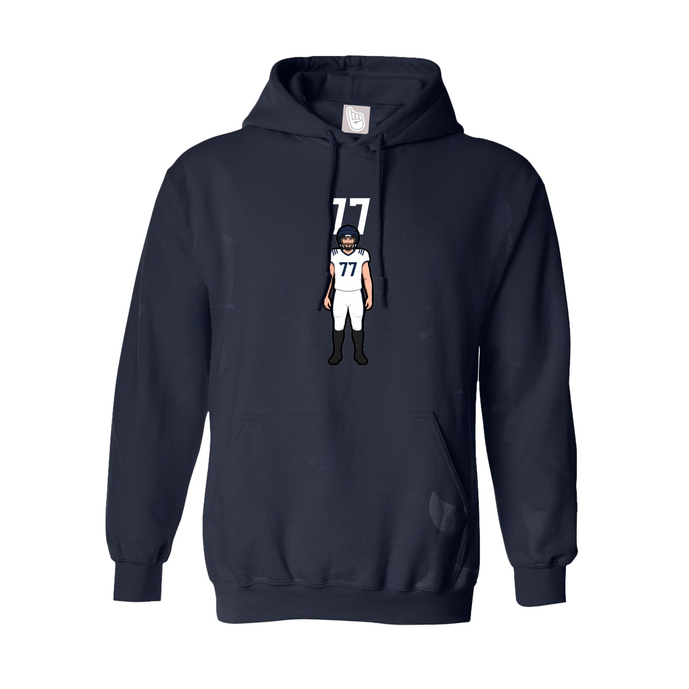 Youth Hoodie — Number Top in Navy