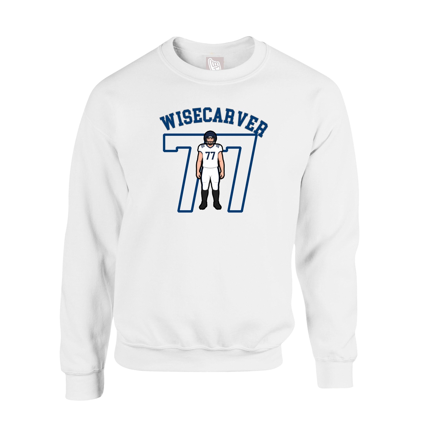 Fleece Crew — Shirsey Arch in White