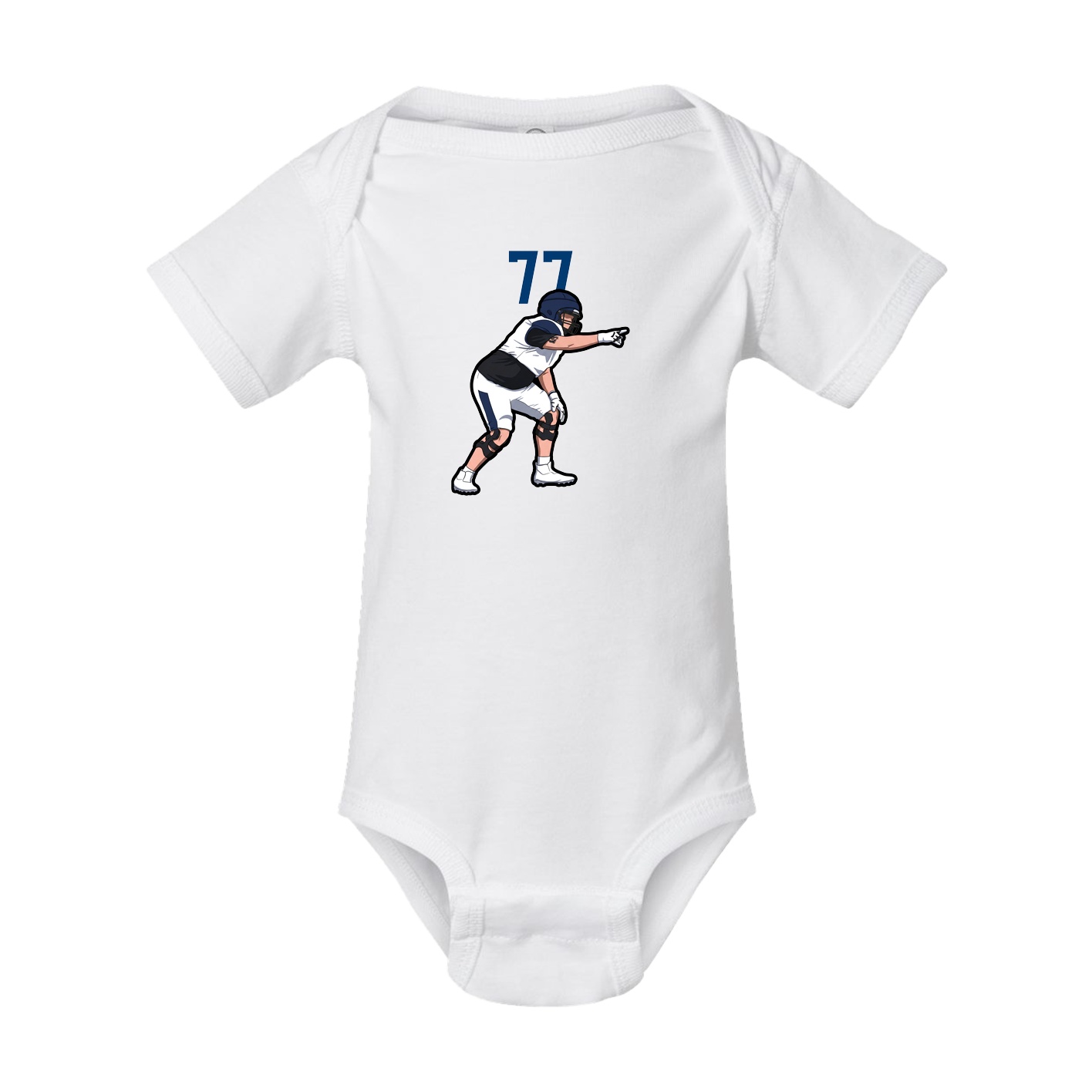 Baby Onesie — Number Top in White