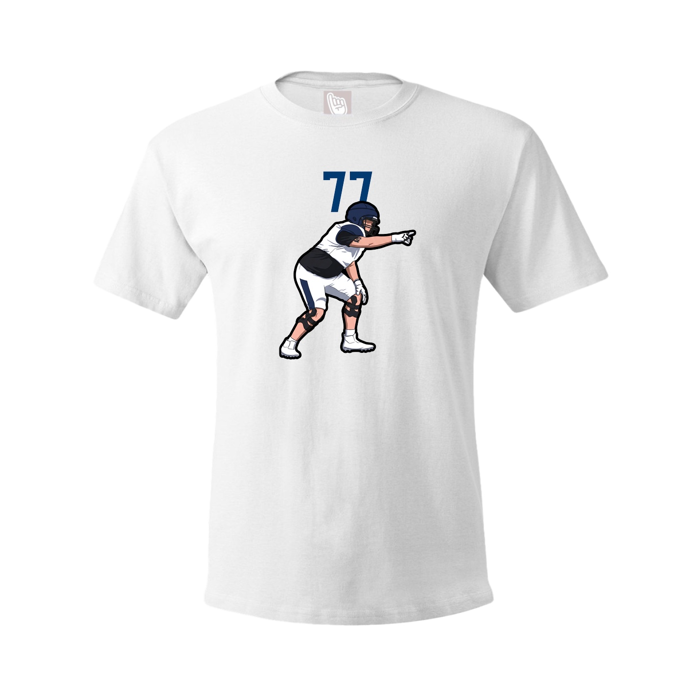 Youth Tee — Number Top in White