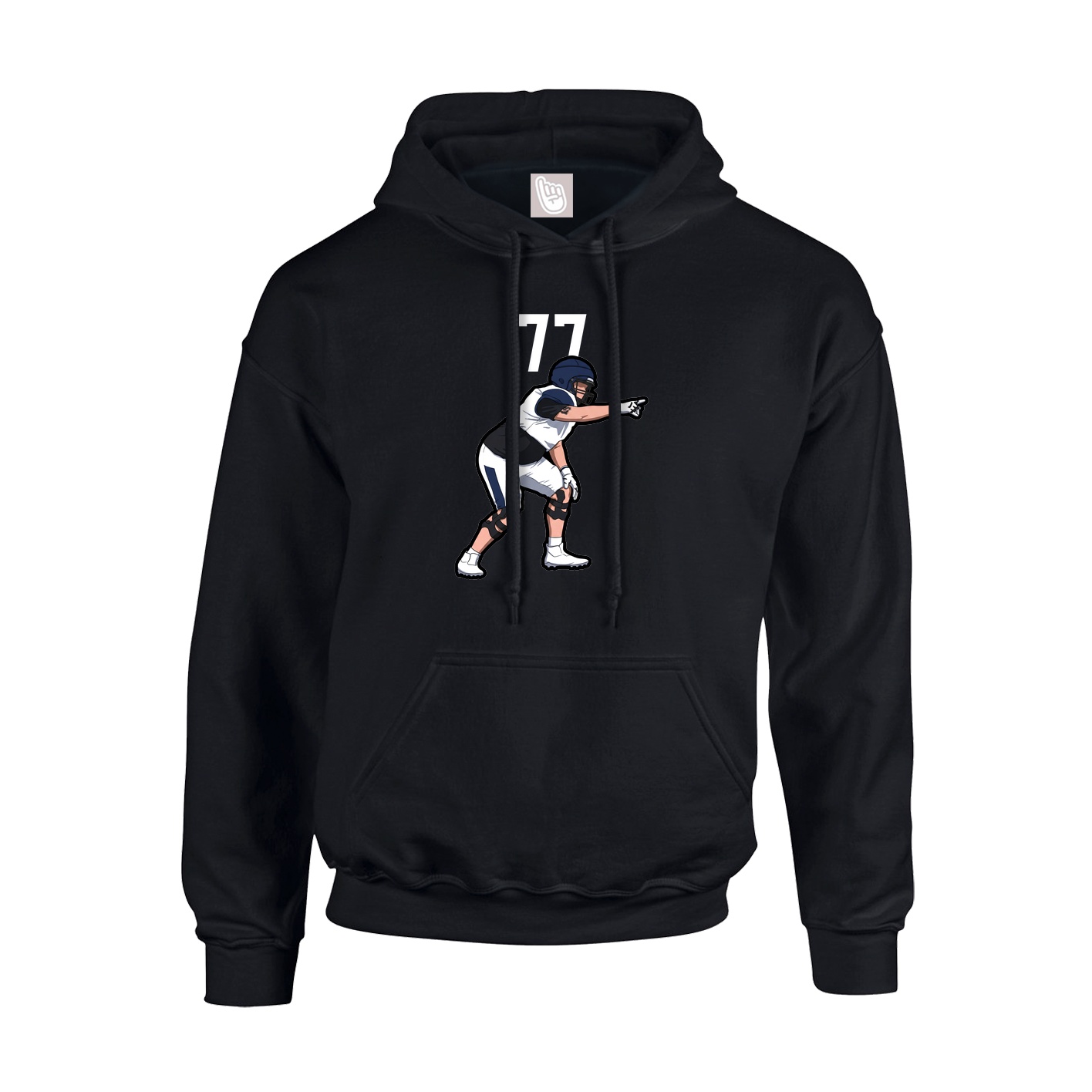 Hoodie — Number Top in Black