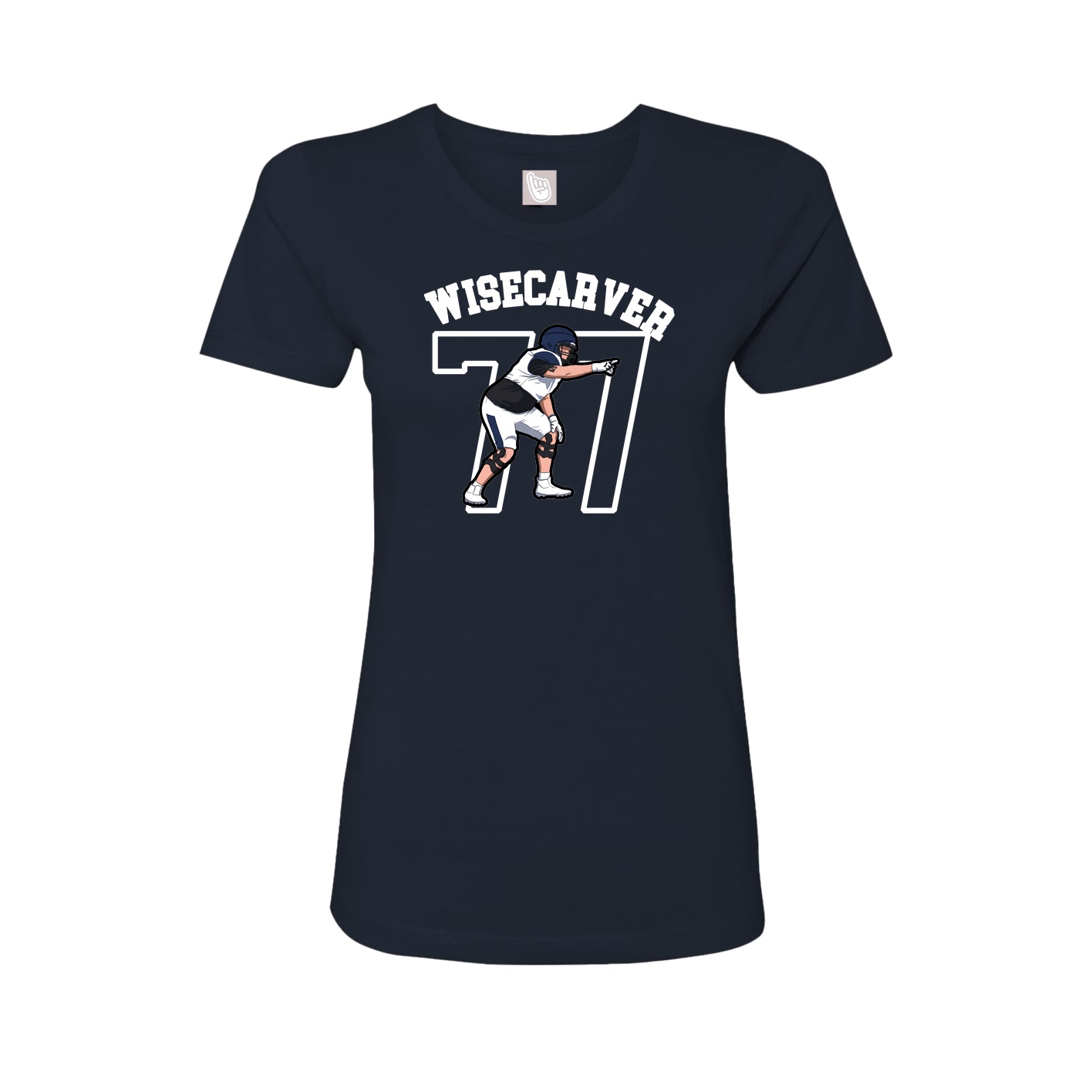 Fitted Women's Tee — Shirsey Arch in Navy