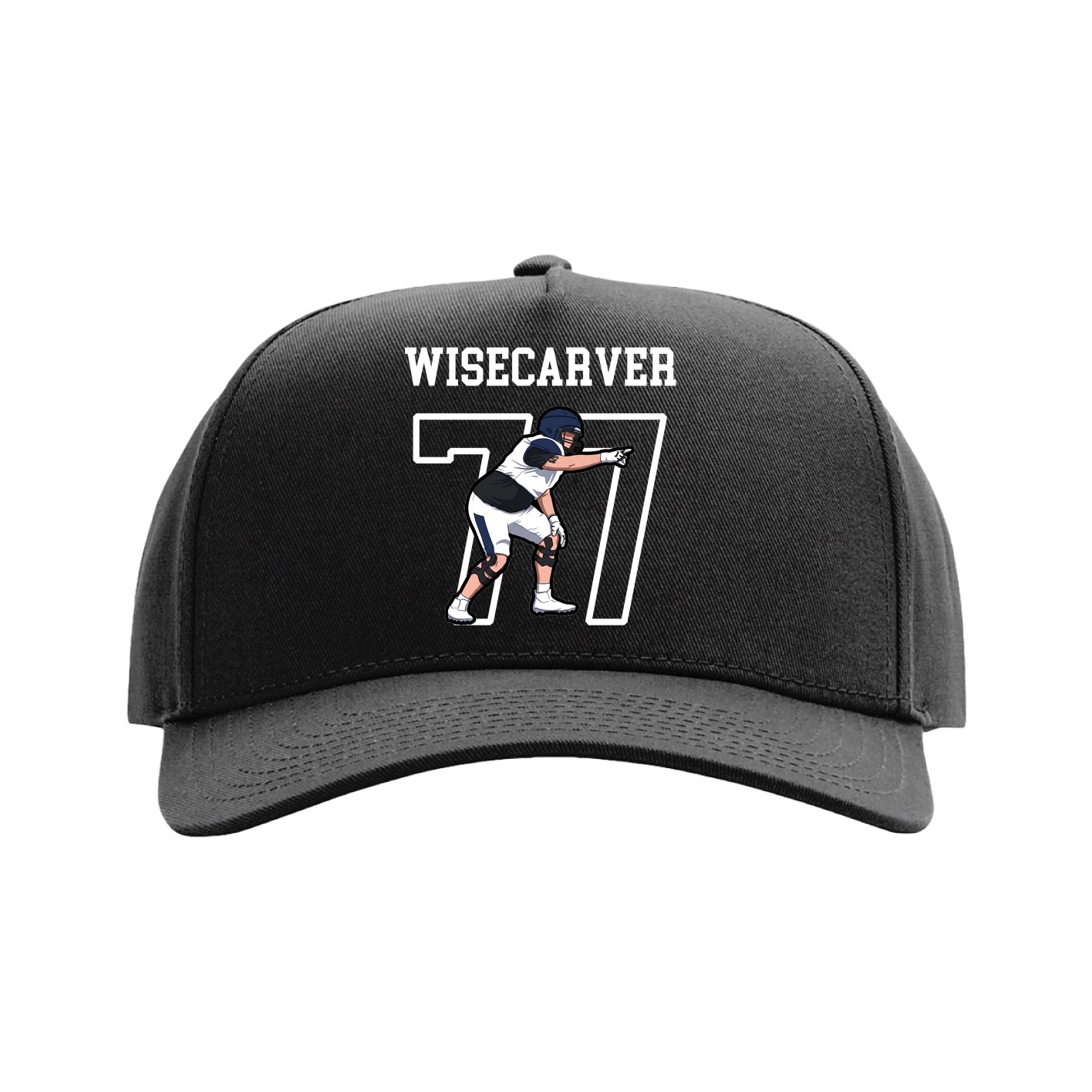 Full Fabric Five-Panel Champ Cap — Shirsey in Black