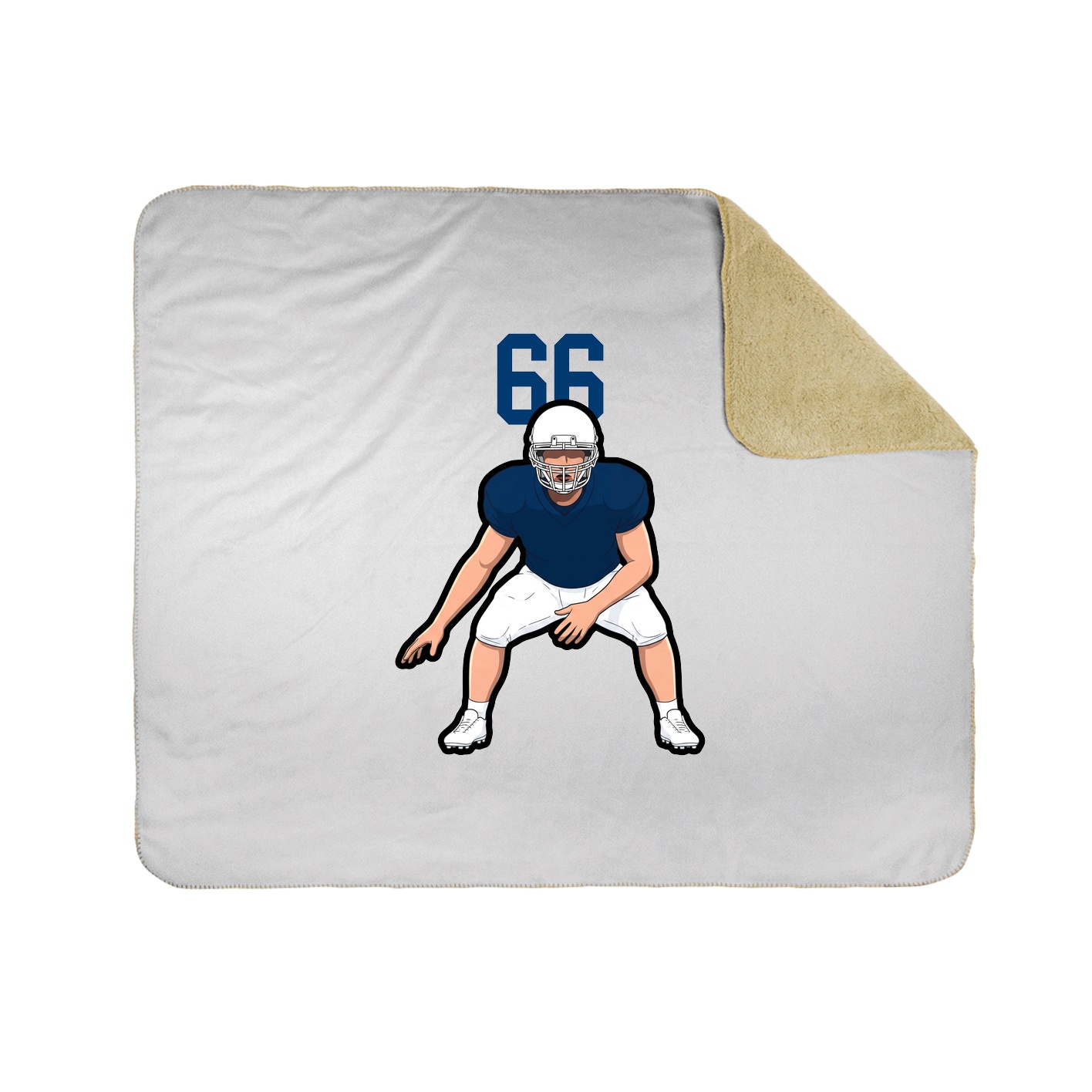 Throw Blanket — Number Top in White