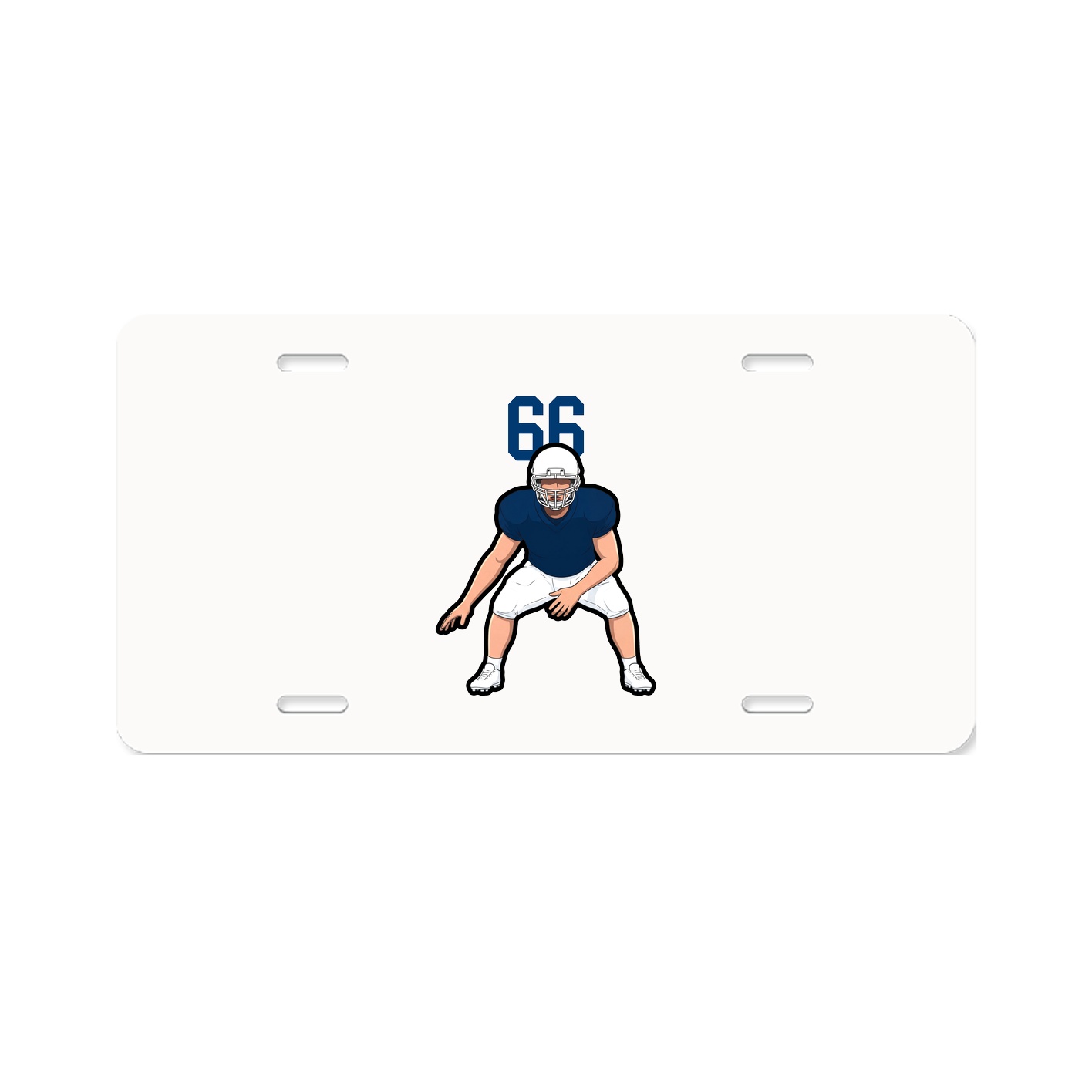 License Plate — Number Top in Classic