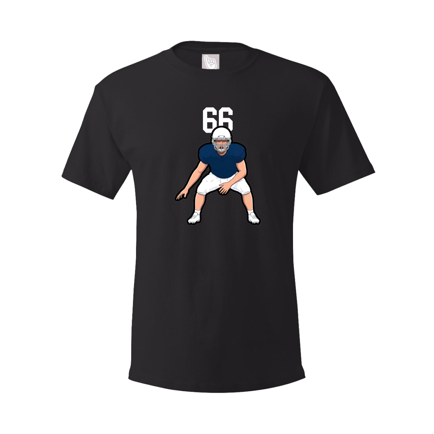 Youth Tee — Number Top in Black