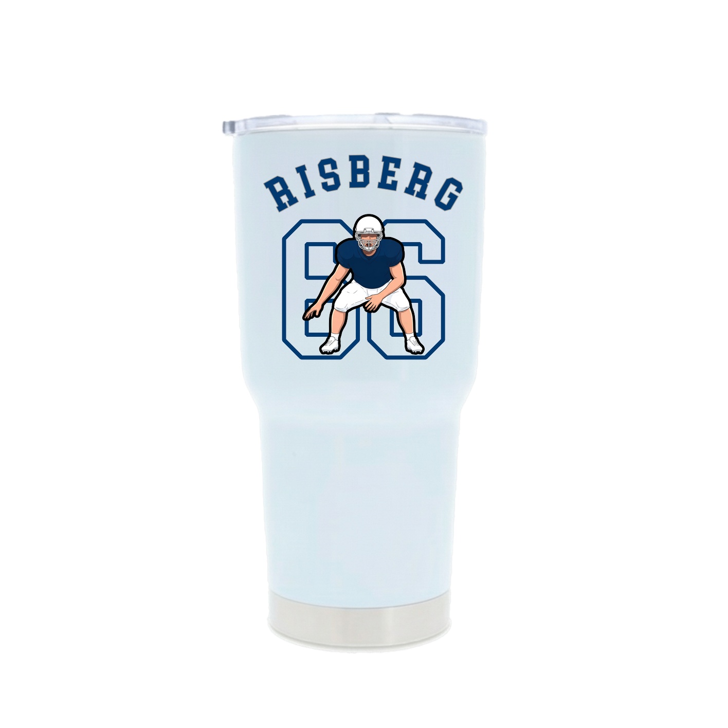 30oz Stainless Steel Tumbler — Shirsey Arch in White